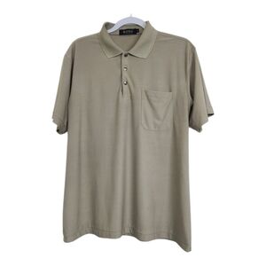 Boss Hugo Boss Beige Short Sleeve Polo Shirt Mens Large Classic Designer